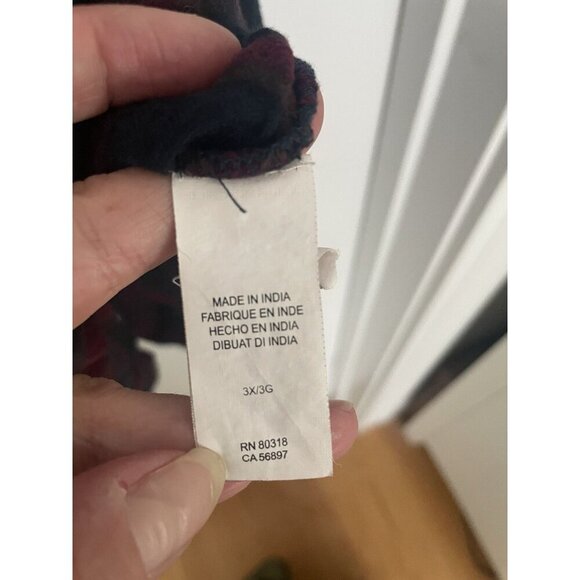 Lucky Brand Button Down Long Sleeve Plaid Flannel Women’s Size 3X - Picture 3 of 4